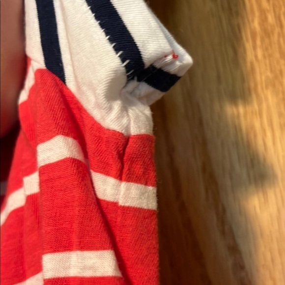 J. Crew Red and White Striped Short Sleeve Tee - Picture 4 of 6